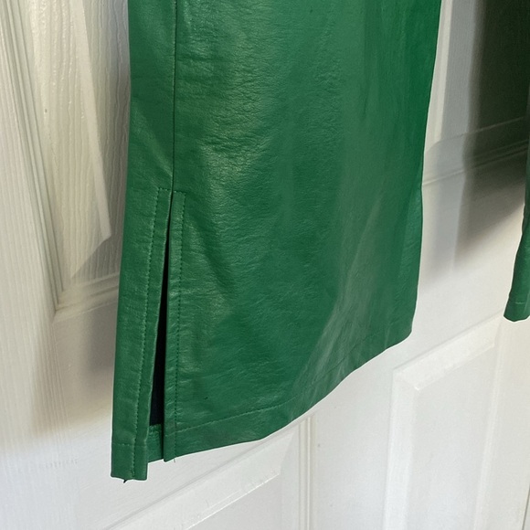 Princess Polly Vegan Leather Suki Green High-Waisted Pants - Picture 6 of 7